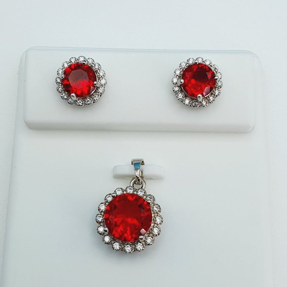 "925 Sterling Silver Cubic Zircon Jewelry Set, UU1P7A7049 - Picture 5 of 10